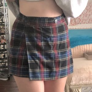 plaid mini skirt